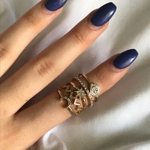 3/$6 5 pack gold rings